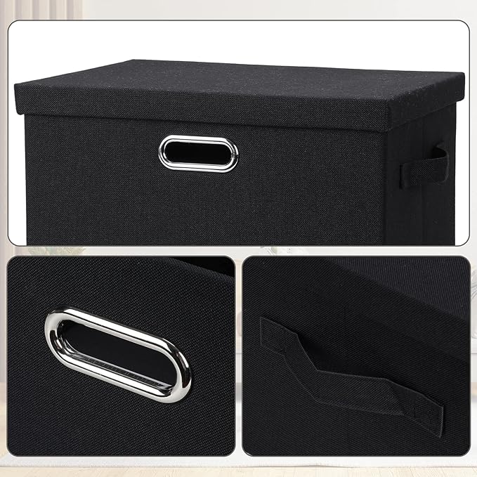 Graciadeco Large 17" 36 Quart Collapsible Stackable Storage Bins - Image 6