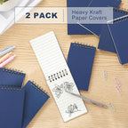 Tenceur 2 Pcs Pocket Notebook Bulk Small 3x5 Inch Spiral Notepads Mini Top - Image 3
