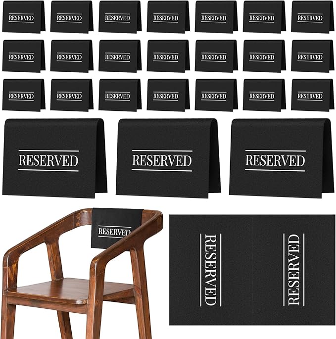 Buryeah 24 Pcs Reserved Seating Signs by Buryeah