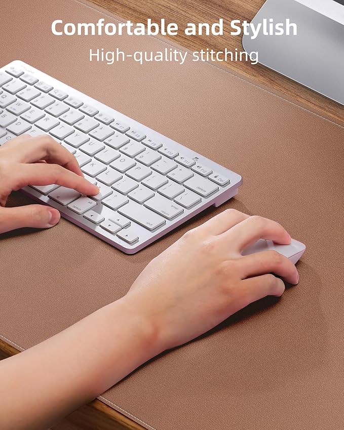 Leather Desk Pad Protector, Desk Mat, Large Mouse Pad, Non-Slip Desk Pad - Image 3