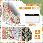 PerKoop 6 Pcs Magazine File Holder Foldable Decorative Cardboard File Folders 6 - Image 2