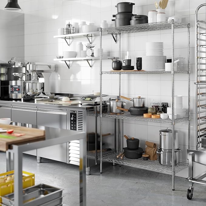 Regal Altair 18" Deep x 42" Wide x 74" Height Wire Shelving Kit | 4-Tier | NSF - Image 6