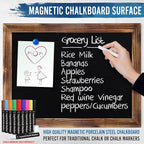 HBCY Creations 18" x 24" Torched Brown Solid Wood Frame Wall Chalkboard - Image 5