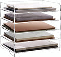 SANRUI Acrylic Desk File Organizer 5 Tier Letter Tray Paper Organizer by SANRUI