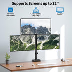 triple monitor mount fits max 32" computer screen shown in use