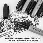 Buecs King Size Permanent Markers, Chisel tip, Waterproof & Smear Proof Markers - Image 5