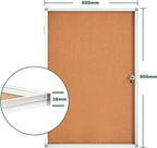 BIBOC EnclosedCork Bulletin Board 36x24 inch Lockable Cork Noticeboard Display - Image 3