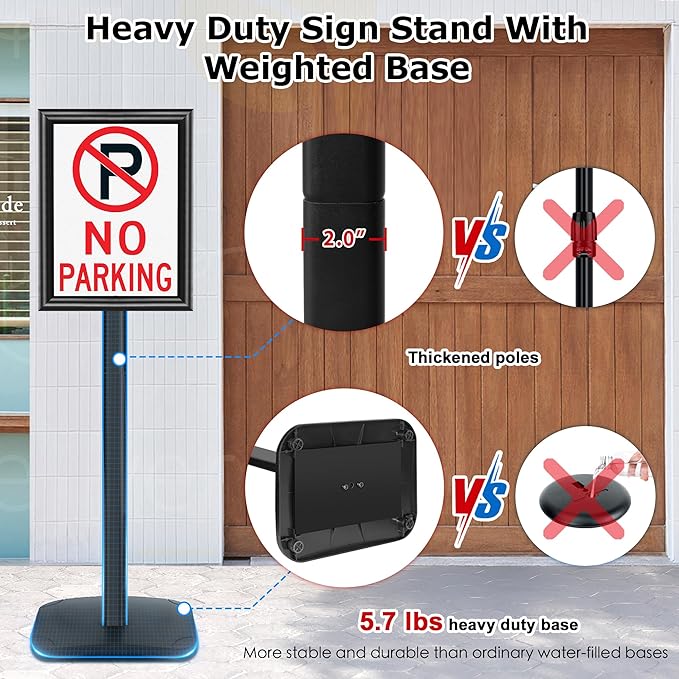 VAIIGO Heavy Duty Sign Holder Stand 8.5x11 Inch - Image 2