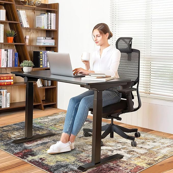 Anidaroel Office Chair Mat for Hardwood Floor, Anti-Slip Computer Chair Mat - Image 2