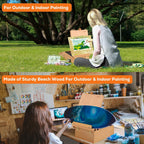viswin large tabletop easel box with 3 storage, close-up detail
