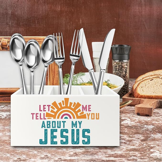 QZQE Boho Jesus Christian Pen Pencil Holder Organizer - Image 5