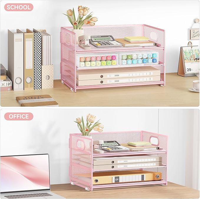 Subekyu 3 Tier Paper Letter Tray Organizer - Image 7