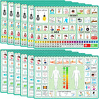 Geyoga 12 Pcs Nonverbal Communication Board, 16.73 x 11.22'' Patient Picture by Geyoga