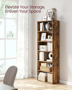 VASAGLE Set of 2 Bookshelves, 23.6 Inches Wide, 6-Tier Open Bookcases - Image 4