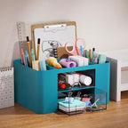 Marbrasse Pen Organizer with 2 Drawer, Desk Organizers and Accessories with 5 - Image 3