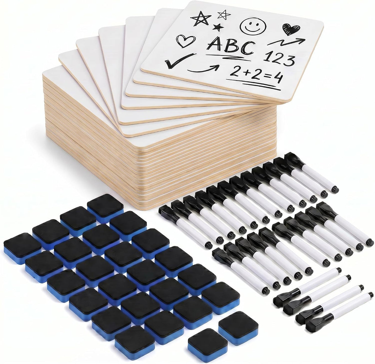 26 Pack Dry Erase Lapboards for Students, 12.5 x 9 Inch Double Sided Whiteboa...