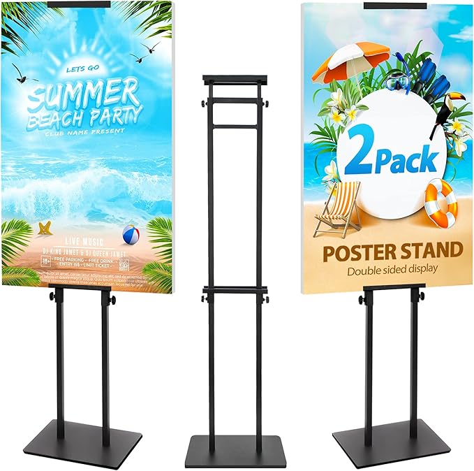 VAIIGO 2Pack Poster Stand for Display, Heavy Duty Floor Standing Sign Holder by VAIIGO