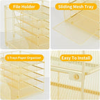 LEKETREE Desk Organizers and Accessories, 5-Tier Paper Letter Tray Organizer - Image 3