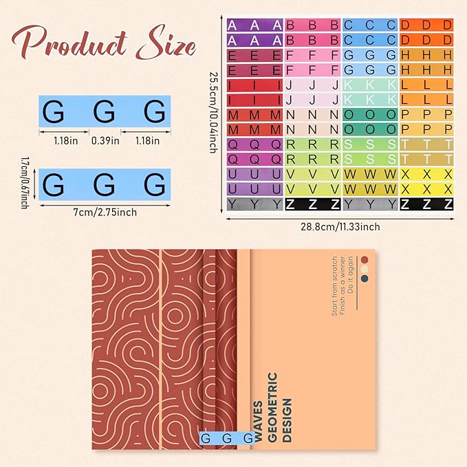 20 Sheets Alphabet Book Spine Labels File Folder Labels File Labels Alphabet - Image 2