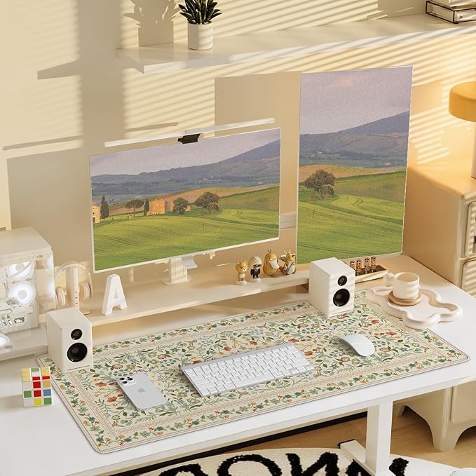 iCasso Desk Mat for Keyboard and Mouse, Large Mouse Pad, Desk Pad Mat, - Image 7