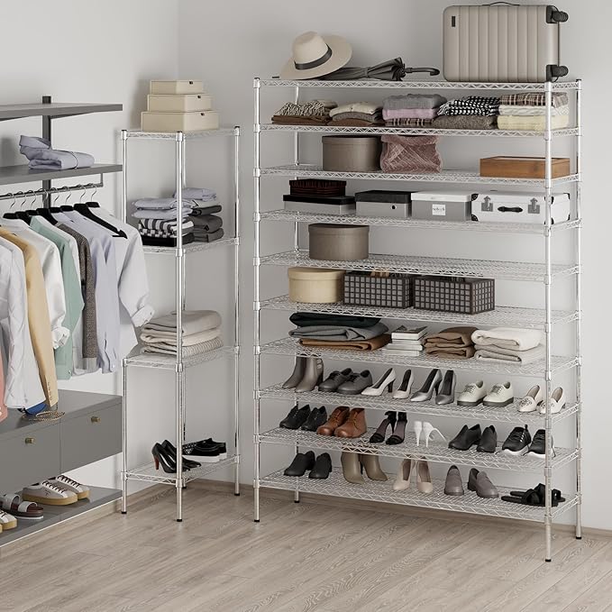 Regal Altair 18" Deep x 60" Wide x 86" Height Wire Shelving Kit | 10-Tier | NSF - Image 4
