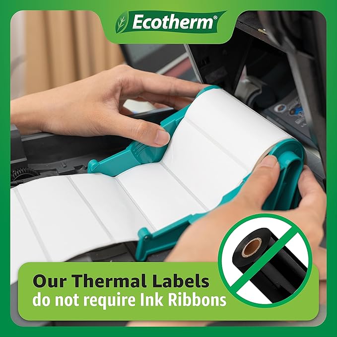 4" x 2" Thermal Labels | 6 Rolls | 7500 Labels | fits Zebra, Offnova Thermal - Image 4