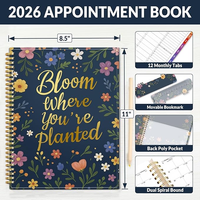 SUNEE 2026 Appointment Book, Quarter-Hourly, Weekly & Monthly - Image 4