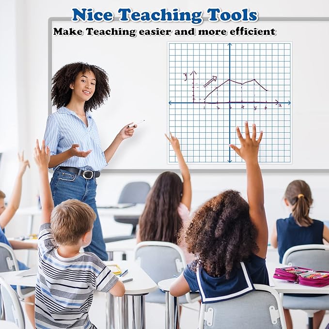 Aizweb Giant Magnetic XY Coordinate Dry Erase Grid, Magnetic Whiteboard - Image 4