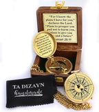 For I Know The Plans I Have For You, Jeremiah 29:11, Solid Brass Directional by TADIZAYN