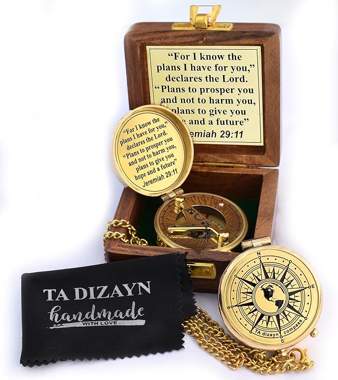 For I Know The Plans I Have For You, Jeremiah 29:11, Solid Brass Directional by TADIZAYN