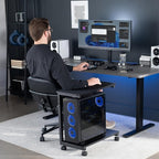 VIVO Large Mobile Adjustable 2-Tier PC Stand, Premium Gaming CPU Computer Tower - Image 6