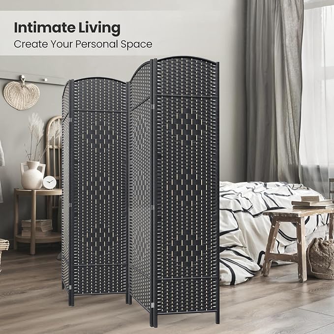 Cocosica 4 Panel Room Divider, 6Ft Folding Privacy Screen, Tall - Image 4