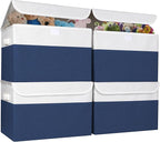 Bagnizer Large 22 Quart Linen Fabric Foldable Storage Bin Cube Organizer Basket by Bagnizer