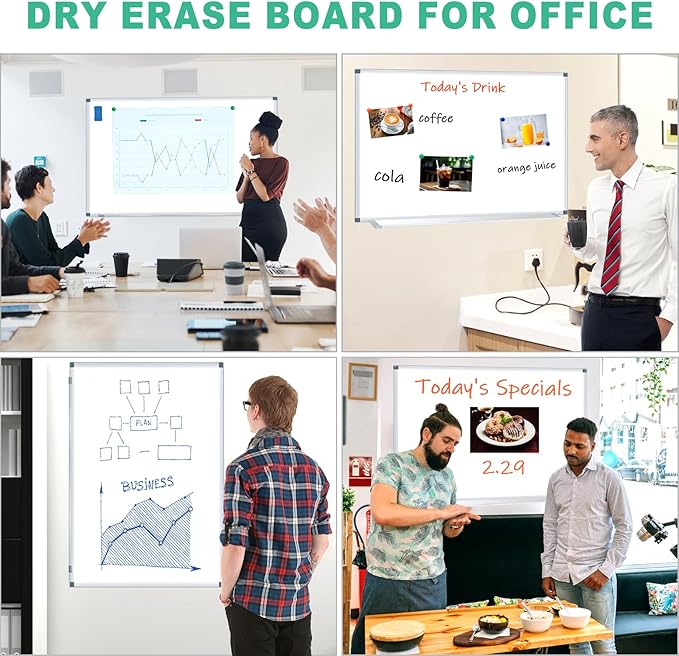 H-Qprobd Large Dry Erase White Board 4' x 3' Magnetic Whiteboard 48"x36" - Image 6