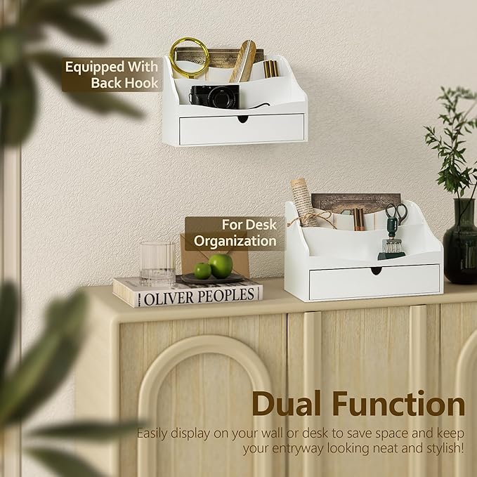 Rebee Vision Pine Wood Mail Organizer - Image 4
