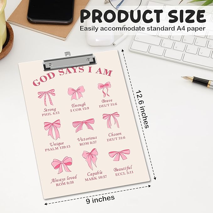 APIILVPQ Bible Clipboard, Christian Prayer Wooden Clip Boards - Image 2
