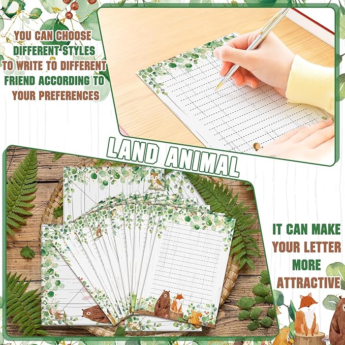 TaoBary 160 Pcs Stationery Paper Set 50 Double Sided Stationery Papers - Image 3