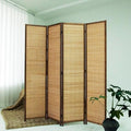 Loomveil 4 Panel Room Divider Folding Privacy Screen, 67 inch Bamboo Panel by Unknown