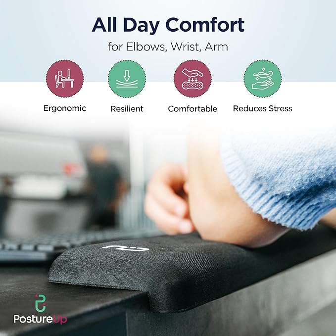 EdgeRest PostureUp L-Shaped Desk Long Wrist Rest Elbow, Forearm & Wrist Comfort - Image 5