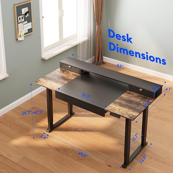 FLEXISPOT 63x32 in 4-Leg Standing Desk - Image 3