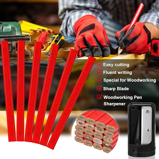 Honoson 200 Pcs Flat Construction Pencils - Image 7