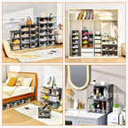 Amllas New 8 Pack Shoe Boxes Stackable, Large Shoe Storage Organizer - Image 4