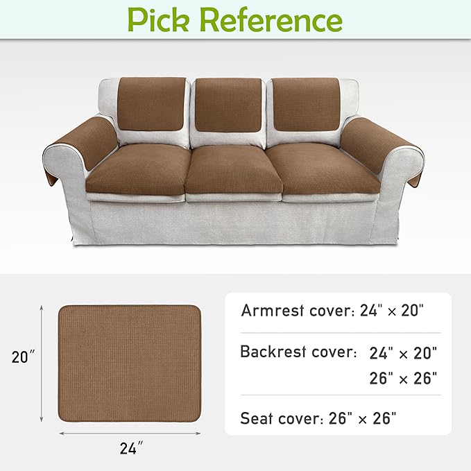 Couch Arm Covers, Waterproof Armrest Cover - Image 6