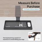 PEGZONE Keyboard Tray Under Desk - Image 3