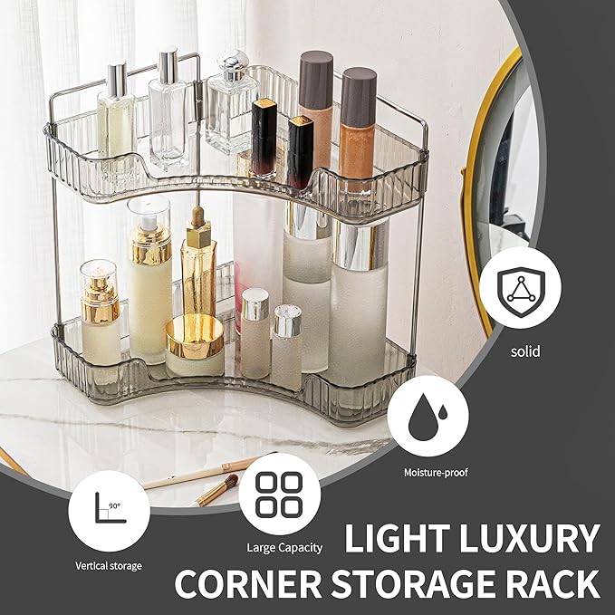 YCIA&DONE Corner Bathroom Counter Organizer, Makeup Organizer - Image 3
