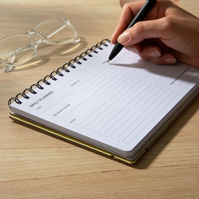 Undated Daily Planner Notebook – Spiral Bound A5, 60 Pages, School & Personal - Image 5