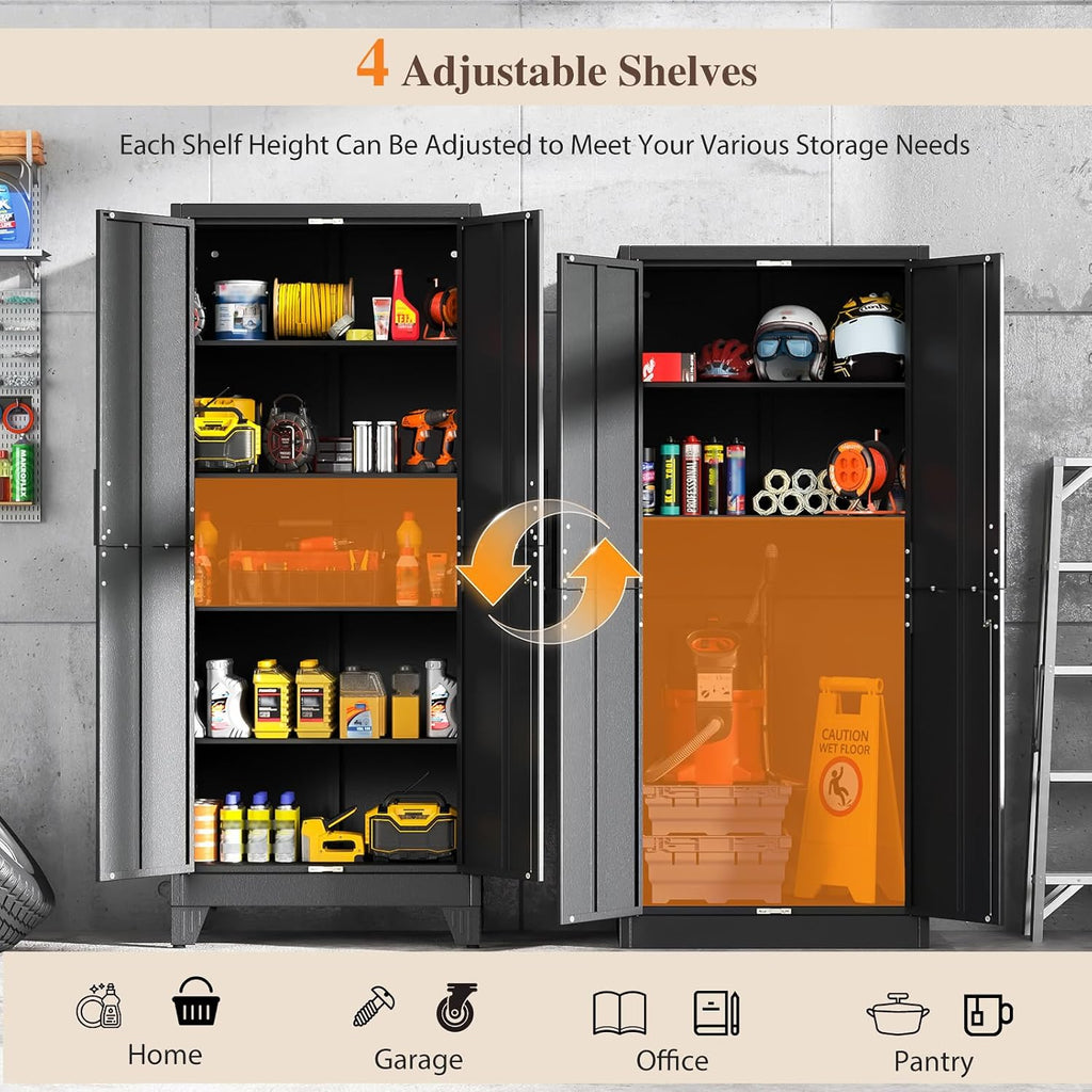 metal storage cabinets, 71" h steel locker cabinet, package contents