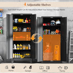 metal storage cabinets, 71" h steel locker cabinet, package contents