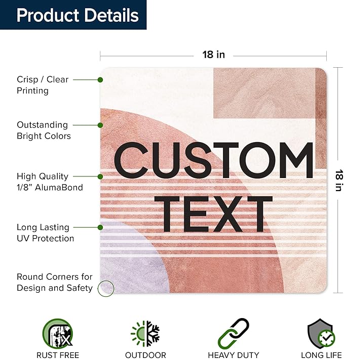 Custom Sign, Custom Street Sign, 11 Font Colors, 13 Font Styles, 4 Hole Options - Image 6