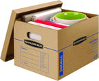 Bankers Box Small Classic Moving Box 5 Pack, Reinforced Handles, Tape-Free - Image 3